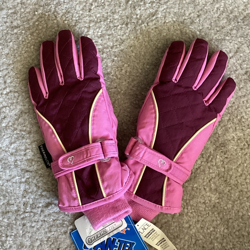 Pink and Purple Kids Gloves, Size 4-6